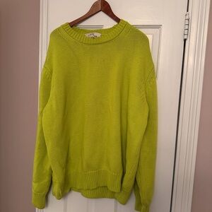 Frame Lime Green Knit Sweater